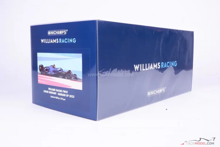 Williams FW45 - Logan Sargeant (2023), VC Bahrajnu, 1:18 Minichamps