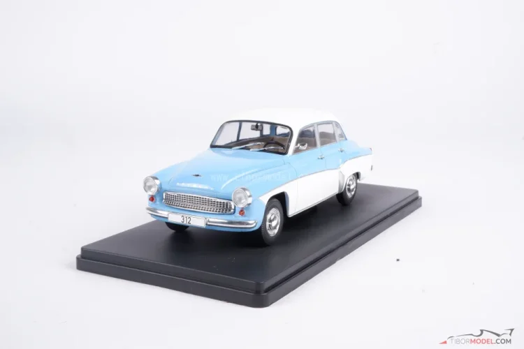 Wartburg 312 (1965) kék, 1:24 Whitebox