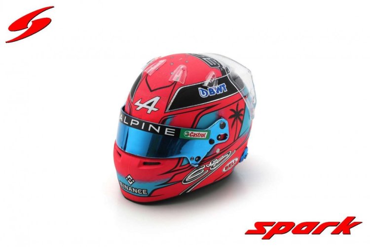 Esteban Ocon 2023, GP Miami, Alpine helmet, 1:5 Spark