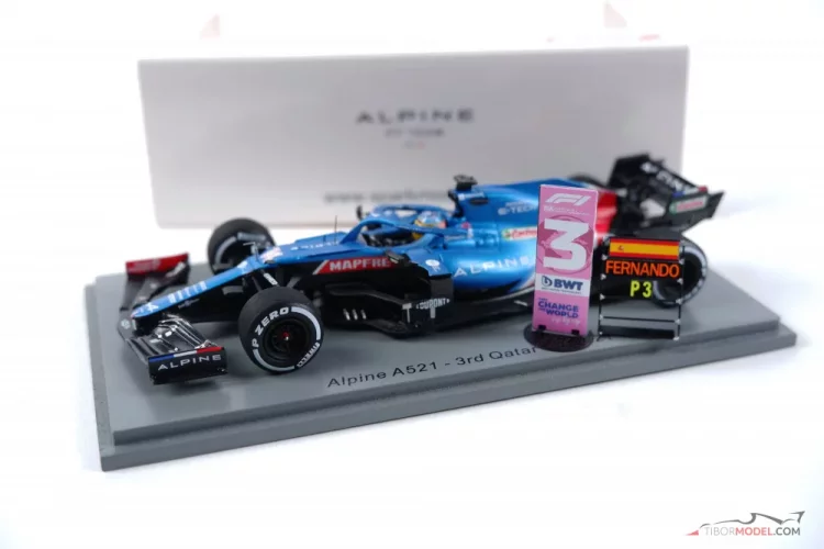 Alpine A521 - Fernando Alonso (2021), 3rd Qatar, 1:43 Spark