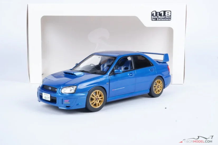 Subaru Impreza WRX STi (2003) modré, 1:18 Solido