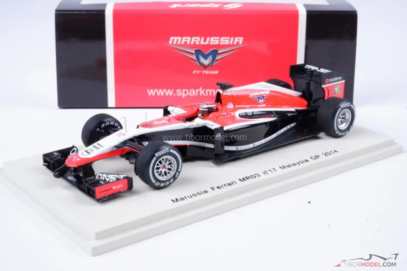 ミニカー Spark 1/43 Marussia MR03 2014 Model car Marussia MR03 Bianchi 2014, 1:43 Spark | Tibormodel.com