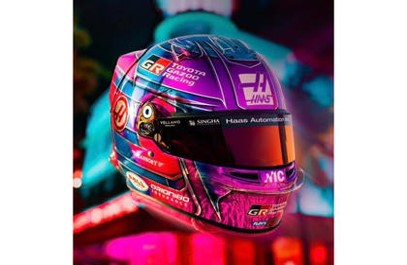 Esteban Ocon 2026 Miami GP mini helmet, Haas, 1:5 Spark Esteban Ocon 2026 Miami GP mini helmet, Haas, 1:5 Spark