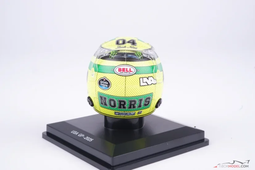 Lando Norris 2025 VC USA mini přilba, McLaren F1 Team, 1:5 Spark