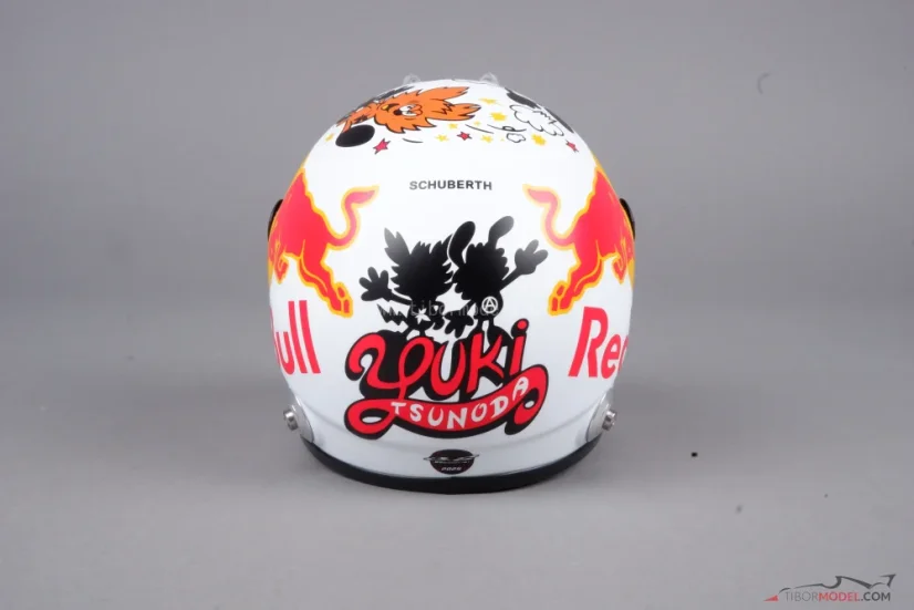 Yuki Tsunoda 2025 mini helmet, Red Bull, 1:2 Schuberth