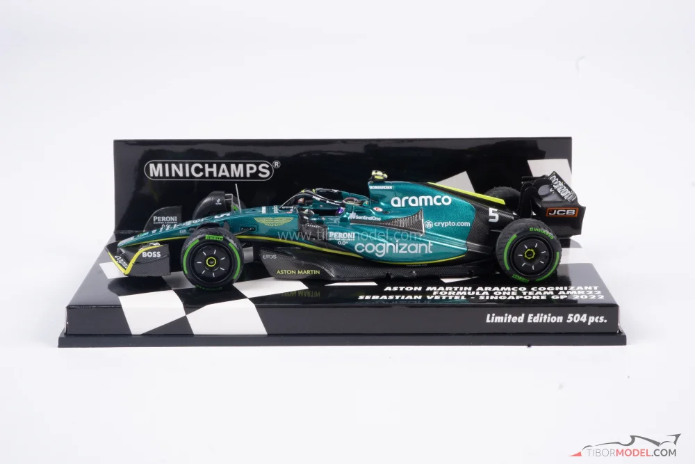 Aston Martin AMR22 - Sebastian Vettel (2022), Singapúr, 1:43 Minichamps