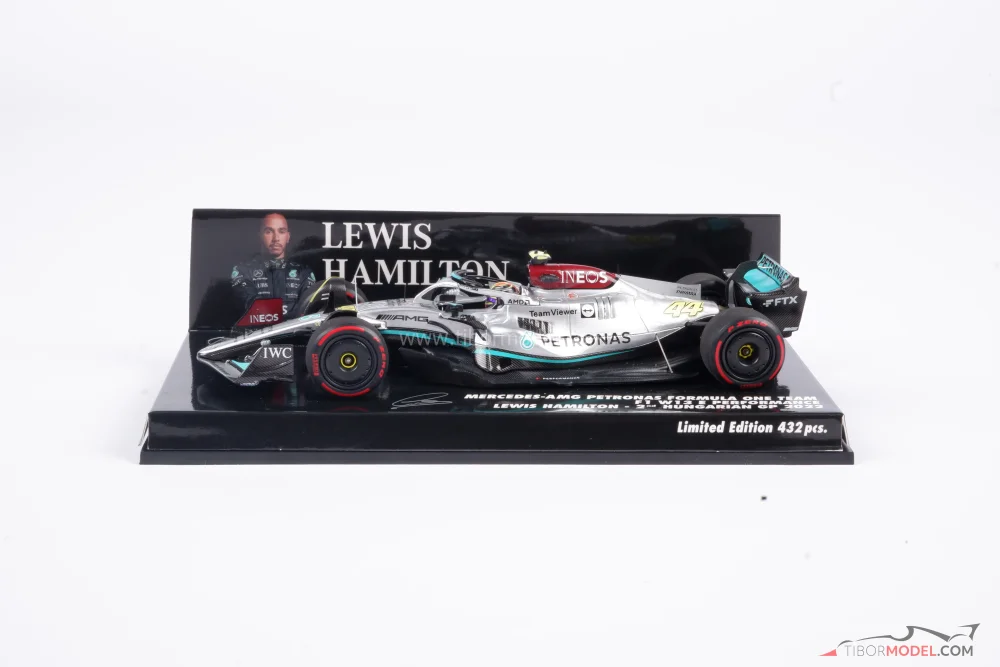 Mercedes W13 - Lewis Hamilton (2022), VC Maďarska, 1:43 Minichamps